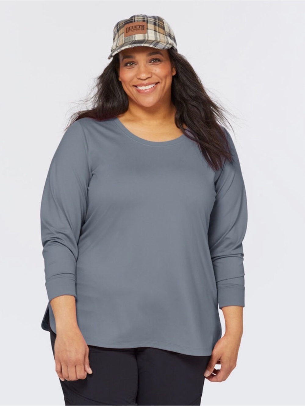 Duluth Trading NEW NoGA Classic Long Sleeve Tee Womens Large Dusty Rose Stretch - Picture 2 of 10